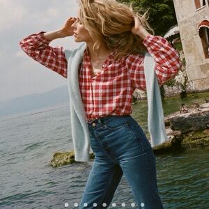 DOEN HOLDE TOP IN ALSACE PLAID (M)